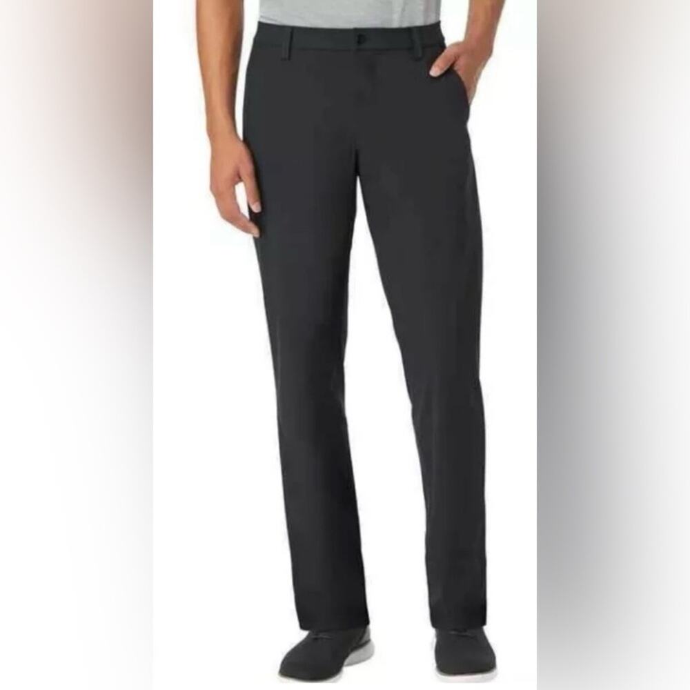 NWT Kirkland Signature Men's 5 Pocket Performance Pant, Black, 44X32